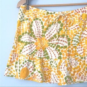 J. Crew Dot Floral Drawstring Flounce Skirt NWT
